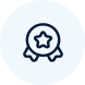 Star badge icon representing quality certification