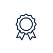 Award ribbon badge icon with star